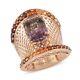 925 Sterling Silver 14K Rose Gold Over Ametrine Ring Jewelry Gift Size 7 Ct 5.7