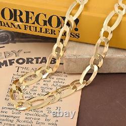 925 Sterling Silver 14K Yellow Gold Plated Link Necklace Jewelry Gift Size 24