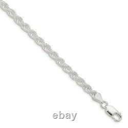 925 Sterling Silver 4.5mm Solid Link Rope Chain Necklace Pendant Charm Regular