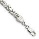 925 Sterling Silver 6mm Link Byzantine Bracelet Chain Fine Jewelry Women Gifts