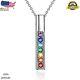 925 Sterling Silver 7 Chakra Necklace Crystal Jewelry Gifts for Women Necklace
