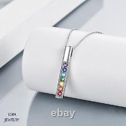 925 Sterling Silver 7 Chakra Necklace Crystal Jewelry Gifts for Women Necklace