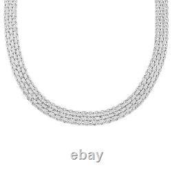 925 Sterling Silver 9.3mm Flat Link Necklace Jewelry Gift Size 20 22.60 Grams