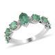 925 Sterling Silver AAA Emerald Ring Jewelry Gift For Women Ct 1.4