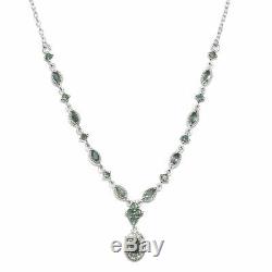 925 Sterling Silver Alexandrite Necklace Jewelry Gift for Women Size 18 Cts 1.8