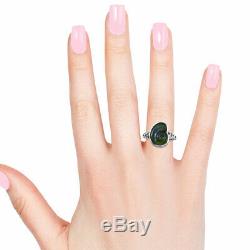 925 Sterling Silver Ammolite Promise Ring Gift Jewelry for Women Cttw 5.5