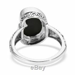 925 Sterling Silver Ammolite Promise Ring Gift Jewelry for Women Cttw 5.5