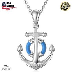 925 Sterling Silver Anchor Necklace Ocean Jewelry Gift for Women Anchor Necklace