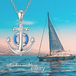 925 Sterling Silver Anchor Necklace Ocean Jewelry Gift for Women Anchor Necklace