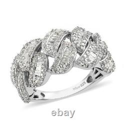 925 Sterling Silver Anniversary Ring Diamond 1 Ct Bridal Gifts Jewelry Size 9