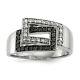 925 Sterling Silver Black Amp White Diamond Band Ring Fine Jewelry Women Gifts