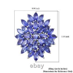 925 Sterling Silver Blue Tanzanite Ring Jewelry Gift for Women Ct 4.6