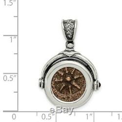 925 Sterling Silver Bronze Widows Mite Coin Pendant Charm Mothers Day Gifts