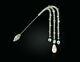 925 Sterling Silver Brooch pin cz Pearl drop Tassel Lapel Men Women jewelry gift