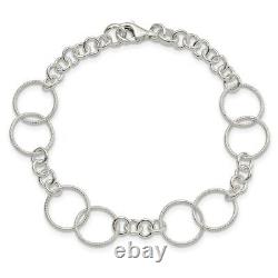 925 Sterling Silver Chain Necklace Bracelet Drop Dangle Chandelier Earrings Set