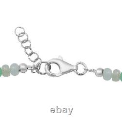 925 Sterling Silver Chrysoprase Beaded Necklace Women For Jewelry Gifts Ct 100