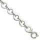 925 Sterling Silver Circle Link 7.5 Inch Bracelet Fancy Fine Jewelry Women