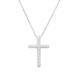 925 Sterling Silver Cross CZ Pendant Chain Necklace Women Men Jewelry 16 Gift
