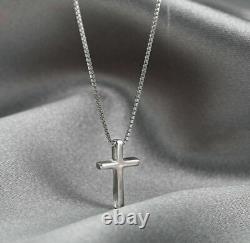 925 Sterling Silver Cross Tiny Chain Pendant Necklace Jewelry Women's Gifts