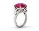 925 Sterling Silver Cz Celebrity Inspired Ring Party Engagement Pink Round Gift