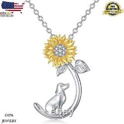 925 Sterling Silver Dog Necklace Jewelry Gifts for Women Girl Dog Necklace