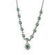 925 Sterling Silver Emerald Necklace Platinum Over Jewelry Gift Size 18 Ct 6.7