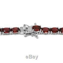 925 Sterling Silver Garnet Tennis Necklace Gift Jewelry Size 18 Ct 39.7