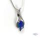 925 Sterling Silver Genuine Opal Necklace Pendant, Australian Opal, Jewelry Gift