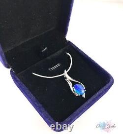 925 Sterling Silver Genuine Opal Necklace Pendant, Australian Opal, Jewelry Gift