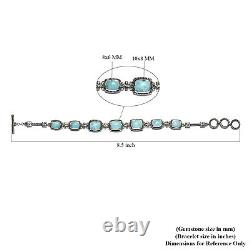 925 Sterling Silver Gift Jewelry Bracelet Larimar For Women Size 7.25 Ct 17.3