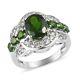 925 Sterling Silver Gift Jewelry Platinum Over Chrome Diopside Ring Size 6 Ct 3