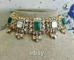 925 Sterling Silver Gift's For Women Diamond Polki Necklace Handamde Jewelry