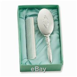 925 Sterling Silver Girls Brush Comb Set Baby Fine Jewelry Gifts Women Her