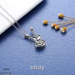 925 Sterling Silver Guitar Cremation Jewelry Urn guitar Necklace for Ash Gifts