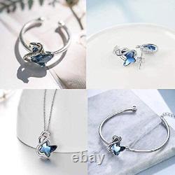 925 Sterling Silver Infinity Butterfly Necklace Crystal Jewelry Butterfly Gifts