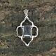 925 Sterling Silver Jewelry Natural pave Diamond & Rutile Gemstone Pendent Gift