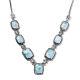 925 Sterling Silver Larimar Necklace Women Jewelry For Gift Size 18 Ct 16.9