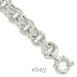 925 Sterling Silver Link Bracelet Chain Fancy Fine Jewelry Women Gifts Her