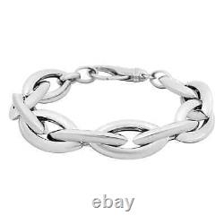 925 Sterling Silver Link Bracelet Jewelry Gift for Women Size 7.5