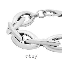 925 Sterling Silver Link Bracelet Jewelry Gift for Women Size 7.5