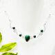 925 Sterling Silver Malachite Necklace Handmade Gemstone Jewelry Gift For Women