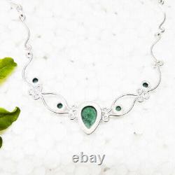 925 Sterling Silver Malachite Necklace Handmade Gemstone Jewelry Gift For Women