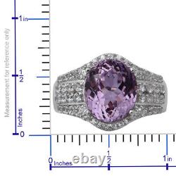 925 Sterling Silver Martha Rocha Kunzite Zircon Ring Gift Jewelry Size 10 Ct 6.3