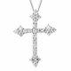 925 Sterling Silver Moissanite Cross Pendant Necklace Jewelry Gift Size 18 Ct 1