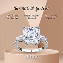 925 Sterling Silver Moissanite Ring for Women Ct 5.6 Jewelry Birthday Gifts