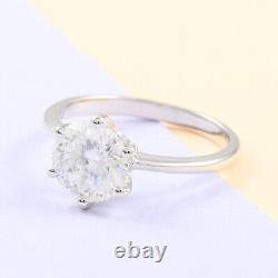 925 Sterling Silver Moissanite Solitaire Ring Jewelry Gift for Women Ct 2