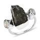 925 Sterling Silver Moldavite Opal Ring for Women Jewelry Gift Ct 7.7