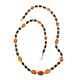 925 Sterling Silver Natural Amber Necklace Jewelry Gift for Women Size 27