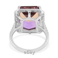 925 Sterling Silver Natural Ametrine Moissanite Ring Jewelry Gift Ct 10.9