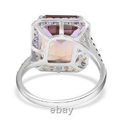 925 Sterling Silver Natural Ametrine Solitaire Ring Jewelry Gift Size 6 Ct 10